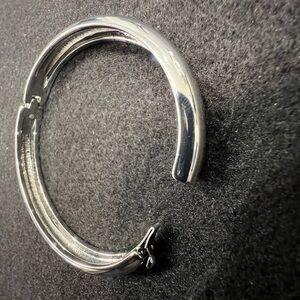 Silver Hinged Bangle Bracelet
